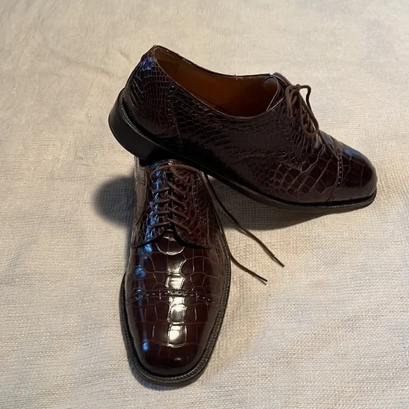 Mezalan Shoes Mezlan Platinum American Alligator Lace Up Oxfords Poshmark
